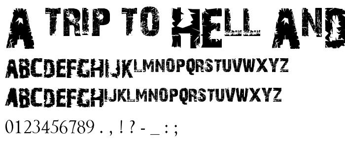 A Trip To Hell And Back font